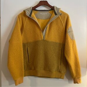 Outdoor Voices Megafleece Sunflower Dijon Wool XS half zip pullover sweater hood